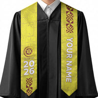Custom Tonga High School Graduation Stole Tongan Ngatu Pattern LT05 - Polynesian Pride