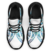 Cyan White New Zealand Puhoro Ta Moko Clunky Sneakers LT14 - Polynesian Pride