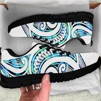 Cyan White New Zealand Puhoro Ta Moko Sneakers