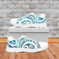 Cyan White New Zealand Puhoro Ta Moko Sneakers