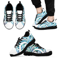 Cyan White New Zealand Puhoro Ta Moko Sneakers