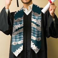 Dark Cyan Hawaii Tiare and Shell Lei Graduation Stole Hawaiian Palaka Luxury Vibes LT14 - Polynesian Pride