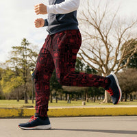 Dark Samoa Manuia Le Kerisimasi Jogger Pants Pacific Patchwork Xmas Vibes LT9 - Polynesian Pride