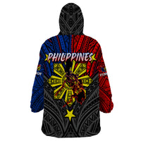 Philippines Half Sleeve Tattoo Wearable Blanket Hoodie Pinoy Filipinos Sun DT02 - Polynesian Pride