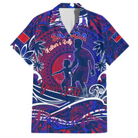 Father's Day Samoa Hawaiian Shirt Special Dad Polynesia Paradise DT02 Green - Polynesian Pride