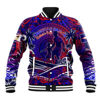 Father's Day American Samoa Baseball Jacket Special Dad Polynesia Paradise DT02 Unisex Blue - Polynesian Pride