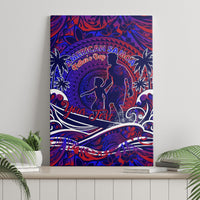 Father's Day American Samoa Canvas Wall Art Special Dad Polynesia Paradise DT02 - Polynesian Pride