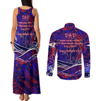 Father's Day American Samoa Couples Matching Tank Maxi Dress and Long Sleeve Button Shirt Special Dad Polynesia Paradise DT02 - Polynesian Pride