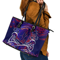 Father's Day American Samoa Leather Tote Bag Special Dad Polynesia Paradise DT02 - Polynesian Pride