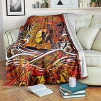 Father's Day Tonga Blanket Special Dad Polynesia Paradise DT02 Orange - Polynesian Pride