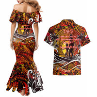 Father's Day Tonga Couples Matching Mermaid Dress and Hawaiian Shirt Special Dad Polynesia Paradise DT02 - Polynesian Pride