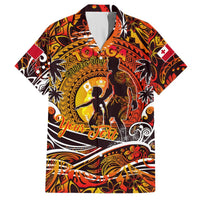 Father's Day Tonga Hawaiian Shirt Special Dad Polynesia Paradise DT02 Orange - Polynesian Pride
