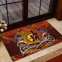 Father's Day Tonga Rubber Doormat Special Dad Polynesia Paradise DT02 - Polynesian Pride