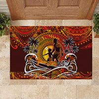 Father's Day Tonga Rubber Doormat Special Dad Polynesia Paradise DT02 - Polynesian Pride