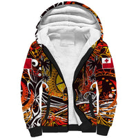 Father's Day Tonga Sherpa Hoodie Special Dad Polynesia Paradise DT02 Unisex Orange - Polynesian Pride