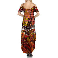 Father's Day Tonga Summer Maxi Dress Special Dad Polynesia Paradise DT02 - Polynesian Pride