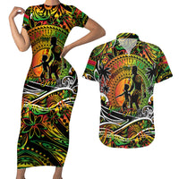 Father's Day Vanuatu Couples Matching Short Sleeve Bodycon Dress and Hawaiian Shirt Special Dad Polynesia Paradise DT02 Art - Polynesian Pride