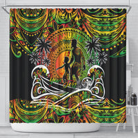 Father's Day Vanuatu Shower Curtain Special Dad Polynesia Paradise