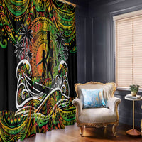 Father's Day Vanuatu Window Curtain Special Dad Polynesia Paradise DT02 - Polynesian Pride