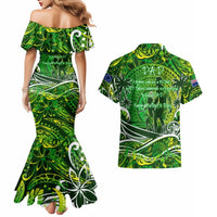 Father's Day Cook Islands Couples Matching Mermaid Dress and Hawaiian Shirt Special Dad Polynesia Paradise DT02 - Polynesian Pride