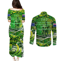 Father's Day Cook Islands Couples Matching Puletasi and Long Sleeve Button Shirt Special Dad Polynesia Paradise DT02 - Polynesian Pride