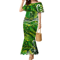 Father's Day Cook Islands Mermaid Dress Special Dad Polynesia Paradise DT02 Women Green - Polynesian Pride