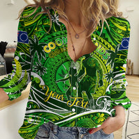 Father's Day Cook Islands Women Casual Shirt Special Dad Polynesia Paradise