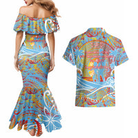 Father's Day Fiji Couples Matching Mermaid Dress and Hawaiian Shirt Special Dad Polynesia Paradise DT02 - Polynesian Pride