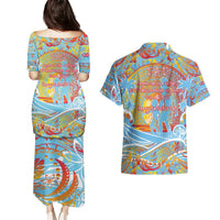 Father's Day Fiji Couples Matching Puletasi and Hawaiian Shirt Special Dad Polynesia Paradise DT02 - Polynesian Pride
