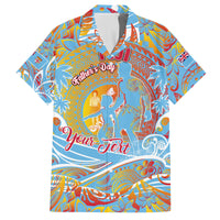 Father's Day Fiji Family Matching Long Sleeve Bodycon Dress and Hawaiian Shirt Special Dad Polynesia Paradise