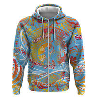 Father's Day Fiji Zip Hoodie Special Dad Polynesia Paradise