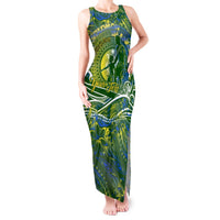 Father's Day Solomon Islands Tank Maxi Dress Special Dad Polynesia Paradise DT02 Women Green - Polynesian Pride