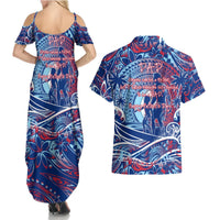 Father's Day Guam Couples Matching Summer Maxi Dress and Hawaiian Shirt Special Dad Polynesia Paradise DT02 - Polynesian Pride