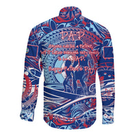 Father's Day Guam Long Sleeve Button Shirt Special Dad Polynesia Paradise