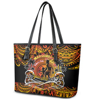 Father's Day Marquesas Islands Leather Tote Bag Special Dad Polynesia Paradise