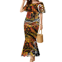 Father's Day Marquesas Islands Mermaid Dress Special Dad Polynesia Paradise DT02 Women Orange - Polynesian Pride