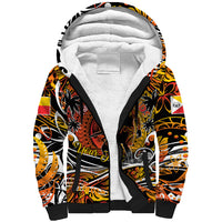 Father's Day Marquesas Islands Sherpa Hoodie Special Dad Polynesia Paradise DT02 Unisex Orange - Polynesian Pride
