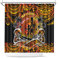 Father's Day Marquesas Islands Shower Curtain Special Dad Polynesia Paradise