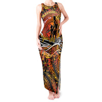 Father's Day Marquesas Islands Tank Maxi Dress Special Dad Polynesia Paradise DT02 Women Orange - Polynesian Pride