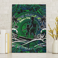 Father's Day New Zealand Canvas Wall Art Special Dad Polynesia Paradise DT02 Without Frame Green - Polynesian Pride