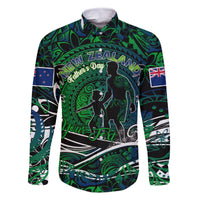 Father's Day New Zealand Family Matching Off Shoulder Maxi Dress and Hawaiian Shirt Special Dad Polynesia Paradise