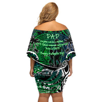 Father's Day New Zealand Off Shoulder Short Dress Special Dad Polynesia Paradise DT02 - Polynesian Pride