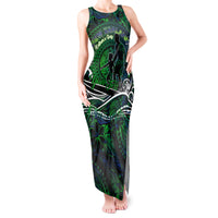 Father's Day New Zealand Tank Maxi Dress Special Dad Polynesia Paradise DT02 Women Green - Polynesian Pride