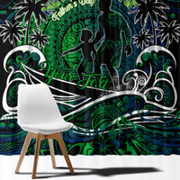 Father's Day New Zealand Window Curtain Special Dad Polynesia Paradise DT02 - Polynesian Pride