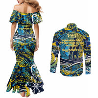 Father's Day Tokelau Couples Matching Mermaid Dress and Long Sleeve Button Shirt Special Dad Polynesia Paradise DT02 - Polynesian Pride