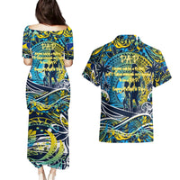 Father's Day Tokelau Couples Matching Puletasi and Hawaiian Shirt Special Dad Polynesia Paradise DT02 - Polynesian Pride