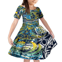 Father's Day Tokelau Family Matching Off Shoulder Maxi Dress and Hawaiian Shirt Special Dad Polynesia Paradise