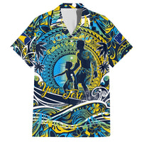 Father's Day Tokelau Hawaiian Shirt Special Dad Polynesia Paradise DT02 Blue - Polynesian Pride