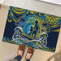 Father's Day Tokelau Rubber Doormat Special Dad Polynesia Paradise DT02 - Polynesian Pride