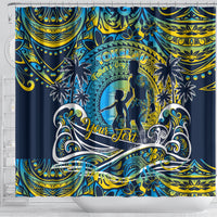 Father's Day Tokelau Shower Curtain Special Dad Polynesia Paradise